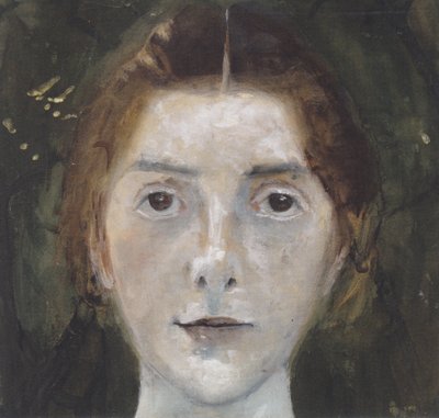 Zelfportret, frontaal door Paula Modersohn Becker